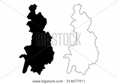 Gitega Province (republic Of Burundi, Provinces Of Burundi, Eastern Region) Map Vector Illustration,