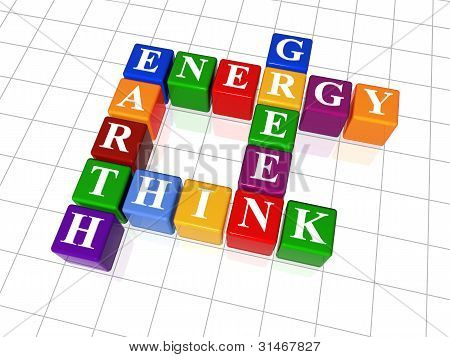 Krzyżówka 26 - energii, ziemi, myślę, zielony