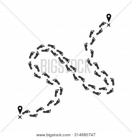Footprint Trail Start Vector & Photo (Free Trial) | Bigstock