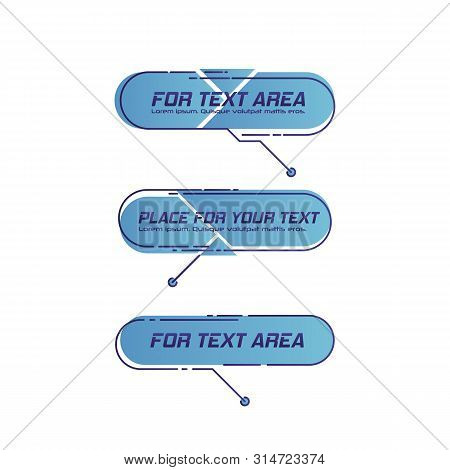 Digital Callouts Titles. Set Of Hud Futuristic Sci Fi Frame Template. Layout Element For Web, Brochu