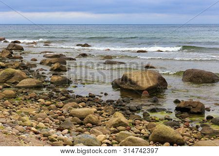 Beautiful Landscape Of The Baltic Sea Coast.