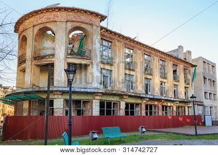 View Of The Old Abandoned Historical Building (formerly German Trading House, Was Built In Early Xx 