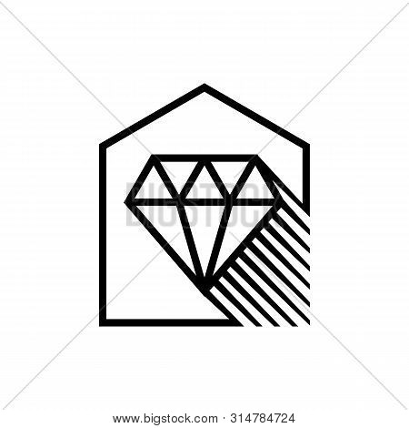 Diamond House Logo. Suitable For House, Home, Construction, Building, Realtor, Interior Design Logo.