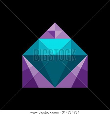 Diamond House Logo. Suitable For House, Home, Construction, Building, Realtor, Interior Design Logo.