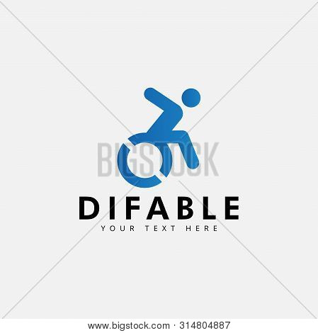 Difable Different Ability Logo Design Template Isolated