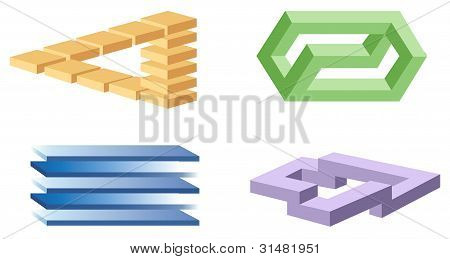 Optical Illusion Symbols Vector