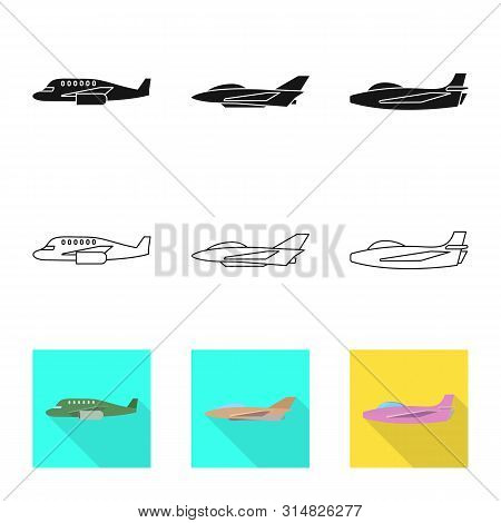 Vector Design Of Travel And Airways Icon. Set Of Travel And Navigation Vector Icon For Stock.
