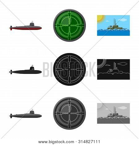 Vector Design Of War And Ship Icon. Set Of War And Fleet Vector Icon For Stock.