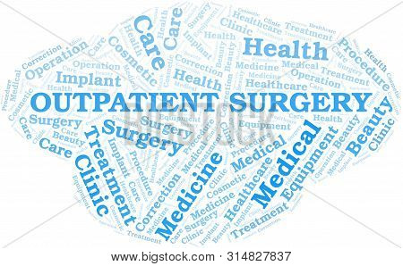 Outpatient Surgery Word Cloud Vector Made With Text Only