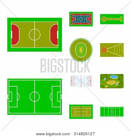 Isolated Object Of Field And Plan Symbol. Collection Of Field And Grass Stock Symbol For Web.
