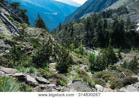 Beautiful landscape mountains in summer at Parc Natural del Comapedrosa, Andorra
