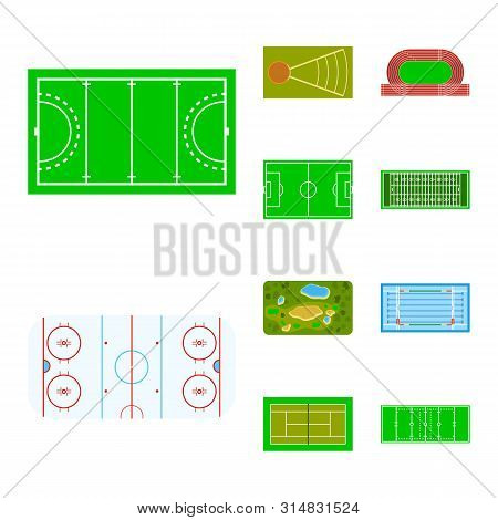 Isolated Object Of Field And Plan Icon. Set Of Field And Grass Stock Symbol For Web.