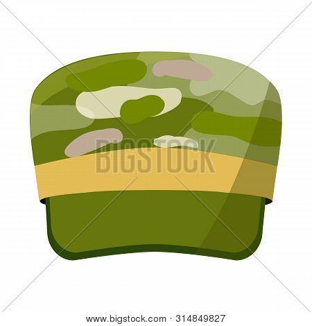 Vector Design Of Cap And Hat Sign. Set Of Cap And Soldier Stock Vector Illustration.