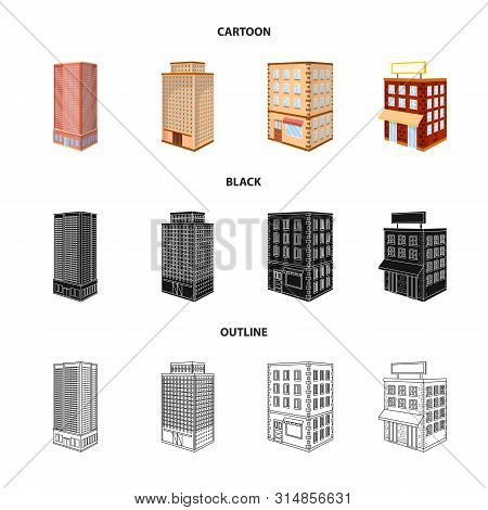 Vector Design Of Construction And Building Icon. Set Of Construction And Estate Stock Vector Illustr