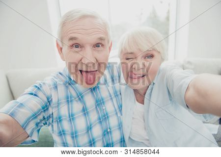 Self-portrait Of Her She His He Two Nice Attractive Crazy Cheerful Cheery Positive Playful Childish 