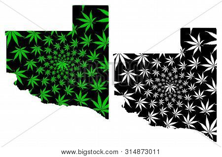 La Pampa (region Of Argentina, Argentine Republic, Provinces Of Argentina) Map Is Designed Cannabis 