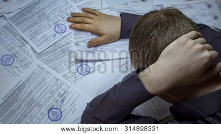 Crisis,salary.insolvent Debt Obligations On Loans Among The Population Have Increased.the Debts Of P