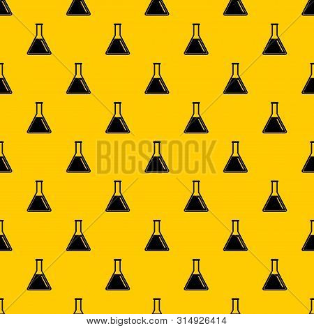 Test Tube With Oil Pattern Seamless Vector Repeat Geometric Yellow For Any Design