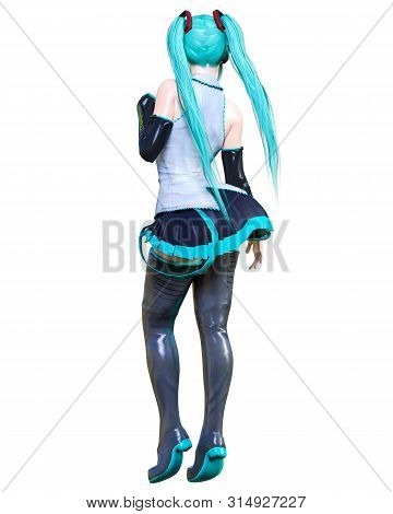 3D Comics Cosplay Anime Girl.