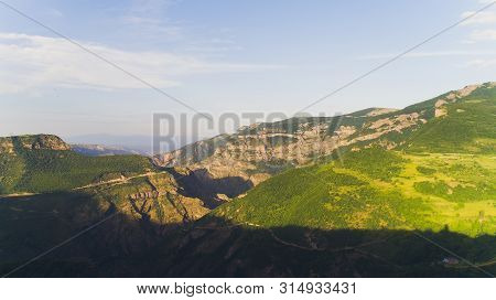 Armenia. Stunning Landscape From The Border Of Lori And Aragatsotn Regions. Colorful Fields And Mead