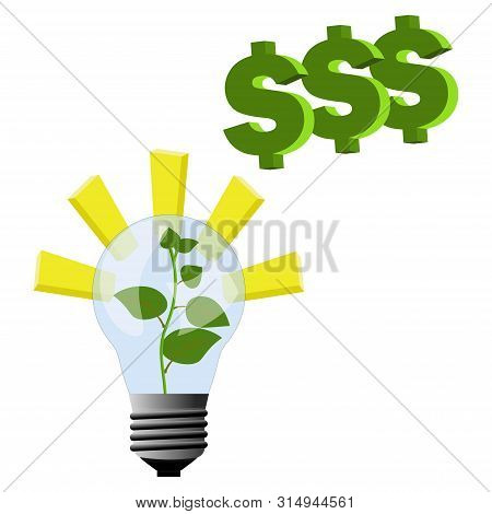 Plant Grow Inside The Lamp Light And Inspirations For Business Idea To Make Money And Growing To Top