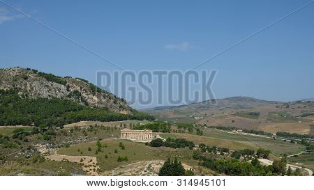 Segesta, Province Of Trapani, Sicily. Segesta Is One Of The Best Preserved And Beautiful Of All The 