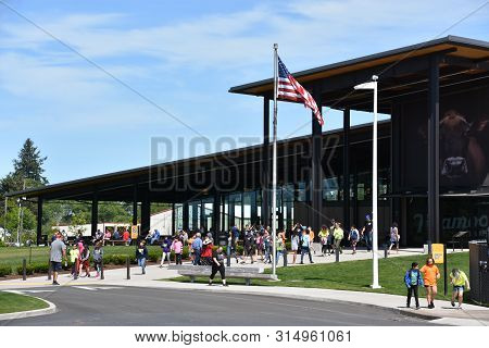 Tillamook, Or - Jun 9: Tillamook Creamery In Tillamook, Oregon, As Seen On Jun 9, 2019. It Offers Se