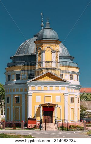 Chachersk, Gomel Region, Belarus. Transfiguration Church. Orthodox Church At Sunny Summer Day In Che