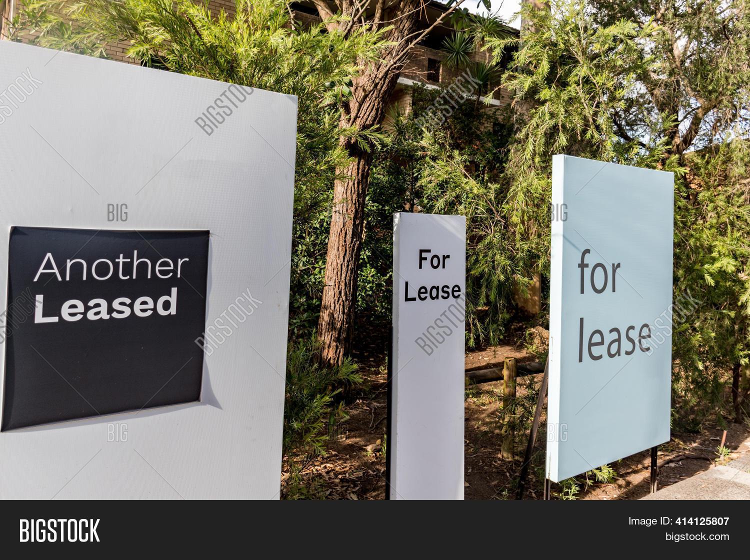 Example Leasing Sign Board Lease Signs Outside Image & Photo (Free Trial) | Bigstock