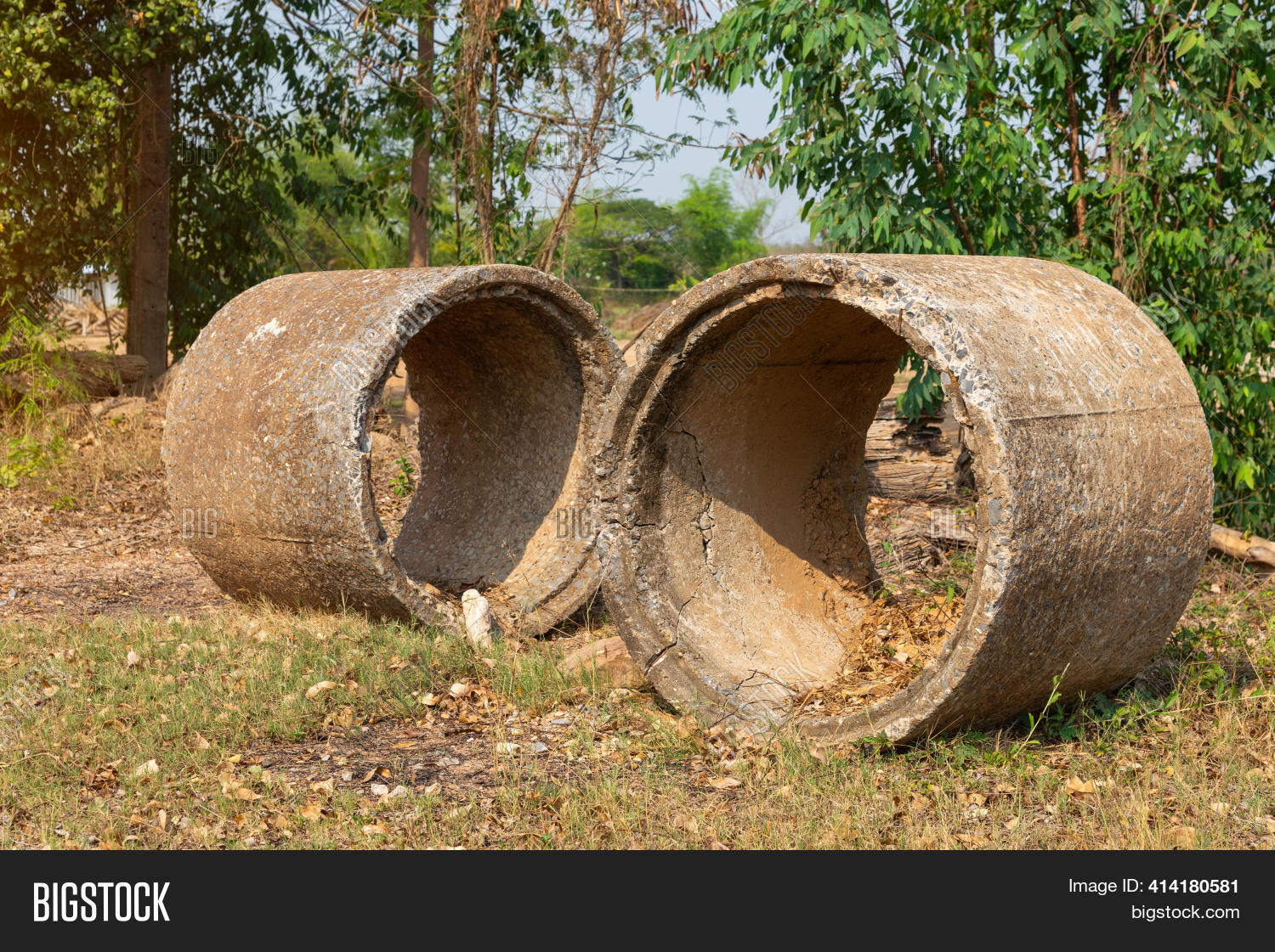 Old Concrete Pipes. Image & Photo (Free Trial) Bigstock