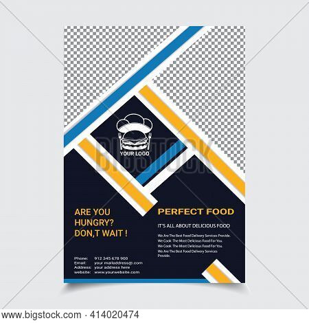 Modern Corporate Restaurant Food Flyer Banner Vector Design Template