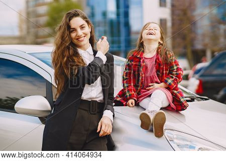 Mother And Daughter In A Sprong City