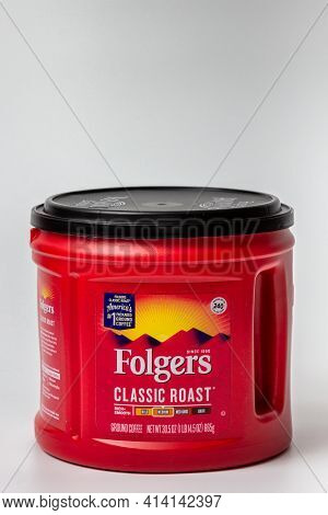 Folgers Classic Roast Containers And Trademark Logo