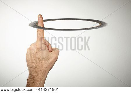 Rotation Of Chakram Throwing Weapon On Index Finger