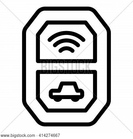 Auto Keyless Icon. Outline Auto Keyless Vector Icon For Web Design Isolated On White Background