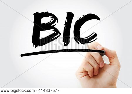 Bic - Bank Identifier Code Acronym With Marker, Business Concept Background