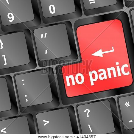 Vermelho não apavorar tecla no teclado do computador