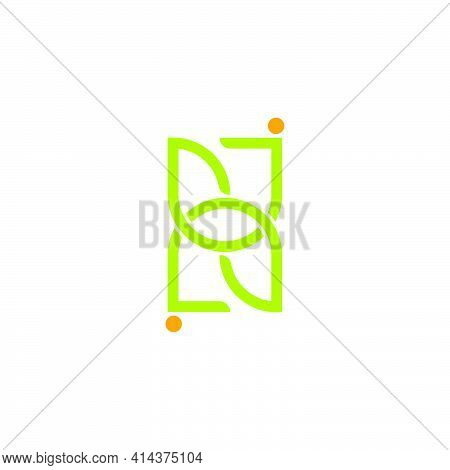 Letter Jn Natural Leaf Geometric Logo Vector