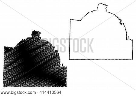 Lincoln County, State Of Tennessee (u.s. County, United States Of America, Usa, U.s., Us) Map Vector