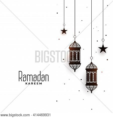Ramadan Kareem Festival Month Religious Background Vector Template Design