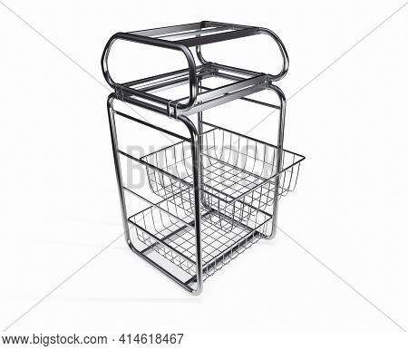 Blank Empty Flier Holder Or Display Stand 3d Render