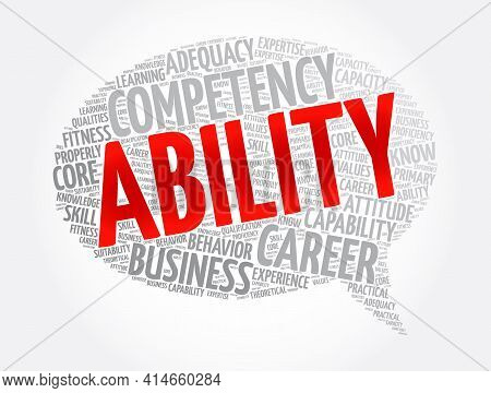 Ability - Word Cloud Collage, Concept Background