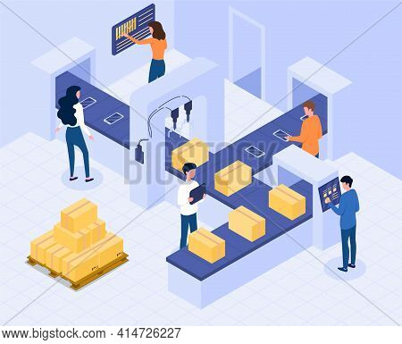 Innovative Contemporary Smart Industry Product Design, Automated Production Line, Delivery And Distr