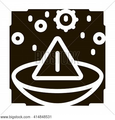 Medically Unsafe Lens Glyph Icon Vector. Medically Unsafe Lens Sign. Isolated Symbol Illustration