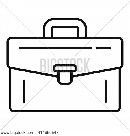Bank Briefcase Icon. Outline Bank Briefcase Vector Icon For Web Design Isolated On White Background