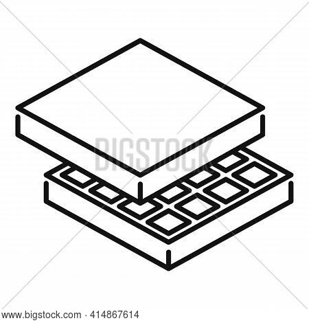 Soundproofing Panel Icon. Outline Soundproofing Panel Vector Icon For Web Design Isolated On White B