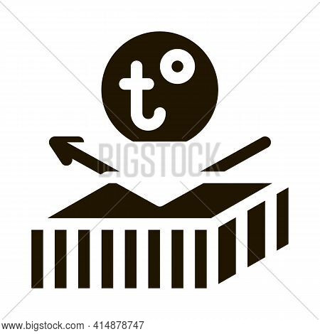Roof Heat Resistant Layer Glyph Icon Vector. Roof Heat Resistant Layer Sign. Isolated Symbol Illustr