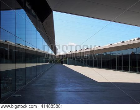 Santa Cruz, Tenerife, Spain - 08 March 2017: The Exterior Of Tenerife Espacio De Las Artes Taken Fro