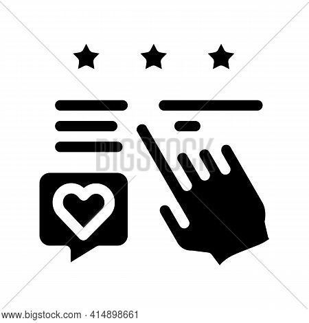 Review Copany Service Or Product Glyph Icon Vector. Review Copany Service Or Product Sign. Isolated 