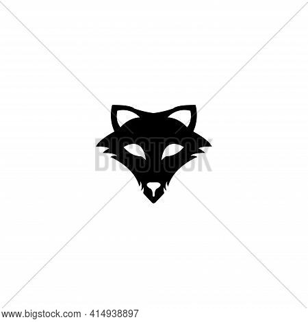 Wolf Or Fox Vector Logo Design Concept Flat Style